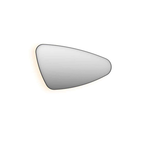 INK SP23 Spiegel - 80x4x50cm - LED onder en boven colour changing - dimbaar - organisch - in stalen kader - rechts Aluminium Mat Zwart INK INK SP23 Spiegel - 80x4x50cm - LED onder en boven colour changing - dimbaar - organisch - in stalen kader - rechts Aluminium Mat Zwart