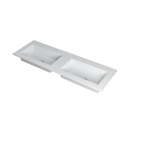 INK Kraft wastafel | 140 | 2 wasbakken | Links en Rechts | 0 kraangaten | Mat wit INK INK Kraft wastafel | 140 | 2 wasbakken | Links en Rechts | 0 kraangaten | Mat wit