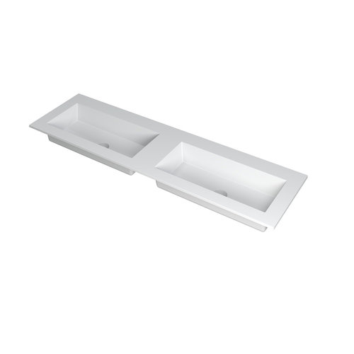 INK Kraft wastafel | 160 | 2 wasbakken | Links en Rechts | 0 kraangaten | Mat wit INK INK Kraft wastafel | 160 | 2 wasbakken | Links en Rechts | 0 kraangaten | Mat wit