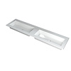 INK Kraft wastafel | 180 | 2 wasbakken | Links en Rechts | 0 kraangaten | Glans Wit