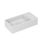INK Versus Fontein - 36x18x9cm - wasbak links - 0 kraangaten - Porselein Mat wit INK INK Versus Fontein - 36x18x9cm - wasbak links - 0 kraangaten - Porselein Mat wit
