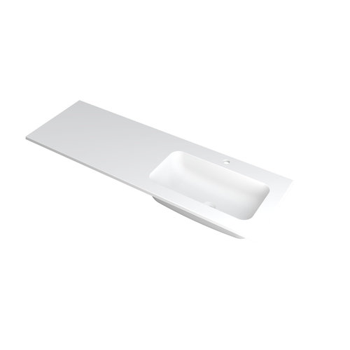 INK Faktor wastafel | 140 | 1 wasbak | Rechts | 1 kraangat | Mat wit INK INK Faktor wastafel | 140 | 1 wasbak | Rechts | 1 kraangat | Mat wit