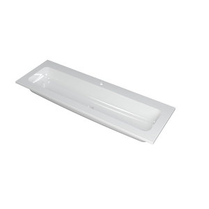 INK Faktor wastafel | 140 | 1 wasbak | Midden | 1 kraangat | Glans wit