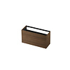 INK Push-to-open Wastafelonderkast - 120x45x65cm - 2 lades - Push-to-open - horizontaal gefreesd - Massief Eiken - eiken chocolate
