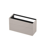 INK INK Push-to-open Wastafelonderkast - 120x45x65cm - 2 lades - Push-to-open - rechte opdekfronten - MDF lak - Mat kasjmier grijs