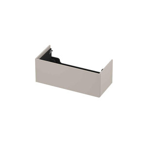 INK Push-to-open Wastafelonderkast - 100x45x37.6cm - 1 lade - Push-to-open - recht opdekfront - MDF lak - Mat kasjmier grijs