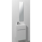 INK Contra Fontein - 40x22x12cm - wasbak rechts - 1 kraangat - polystone wit glans INK INK Contra Fontein - 40x22x12cm - wasbak rechts - 1 kraangat - polystone wit glans