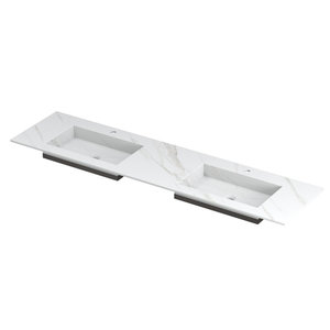 INK INK Post wastafel | 180 | 2 wasbakken | Links en Rechts | 2 kraangaten | Calacatta mat INK Post wastafel | 180 | 2 wasbakken | Links en Rechts | 2 kraangaten | Calacatta mat