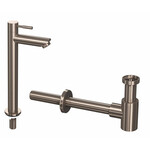 INK 2B Fonteinkraanset - staande Fonteinkraan - hoog - Design Sifon - Geborsteld nikkel INK INK 2B Fonteinkraanset - staande Fonteinkraan - hoog - Design Sifon - Geborsteld nikkel