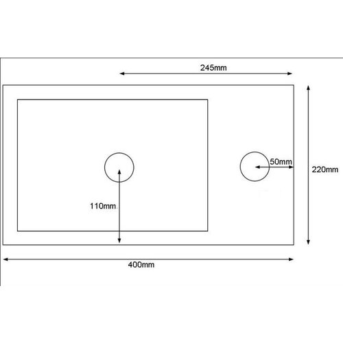 INK Contra Fontein - 40x22x12cm - wasbak links - 1 kraangat - Polystone - Glans wit INK INK Contra Fontein - 40x22x12cm - wasbak links - 1 kraangat - Polystone - Glans wit