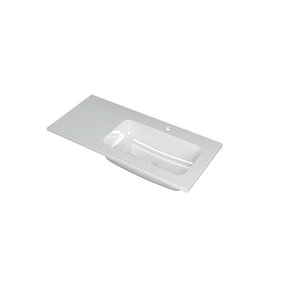 INK INK Faktor wastafel | 100 | 1 wasbak | Rechts | 1 kraangat | Glans wit INK Faktor wastafel | 100 | 1 wasbak | Rechts | 1 kraangat | Glans wit