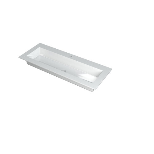 INK Kraft wastafel | 140 | 1 wasbak | Midden | 1 kraangat | Glans Wit INK INK Kraft wastafel | 140 | 1 wasbak | Midden | 1 kraangat | Glans Wit