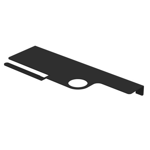 INK Mono L planchet - rechts - 0 kraangaten - staal - Mat zwart INK INK Mono L planchet - rechts - 0 kraangaten - staal - Mat zwart