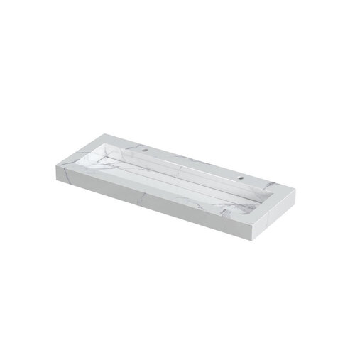 INK Pitch wastafel | 120 | 1 wasbak | Midden | 2 kraangaten | Statuario glans INK INK Pitch wastafel | 120 | 1 wasbak | Midden | 2 kraangaten | Statuario glans