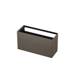 INK INK Push-to-open Wastafelonderkast - 120x45x65cm - 2 lades - Push-to-open - rechte opdekfronten - MDF lak - taupe mat