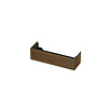 INK Push-to-open Wastafelonderkast - 140x45x37.6cm - 1 lade - Push-to-open - horizontaal gefreesd - Massief Eiken - eiken ash grey