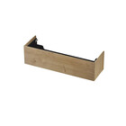 INK Push-to-open Wastafelonderkast - 140x45x37.6cm - 1 lade - Push-to-open - recht opdekfront - MDF - Fineer Ash grey INK Push-to-open Wastafelonderkast - 140x45x37.6cm - 1 lade - Push-to-open - recht opdekfront - MDF - Fineer Ash grey