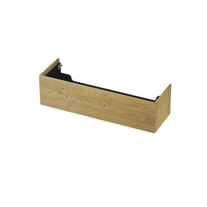 INK INK Push-to-open Wastafelonderkast - 140x45x37.6cm - 1 lade - Push-to-open - recht opdekfront - MDF - Fineer Natur INK Push-to-open Wastafelonderkast - 140x45x37.6cm - 1 lade - Push-to-open - recht opdekfront - MDF - Fineer Natur