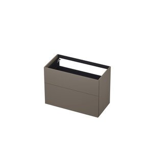 INK INK Push-to-open Wastafelonderkast - 90x45x65cm - 2 lades - Push-to-open - rechte opdekfronten - MDF lak - taupe mat INK Push-to-open Wastafelonderkast - 90x45x65cm - 2 lades - Push-to-open - rechte opdekfronten - MDF lak - taupe mat