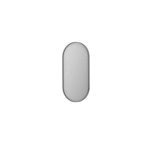 INK SP20 Spiegel - 40x4x80cm - ovaal - in stalen kader - Aluminium - rvs geborsteld INK INK SP20 Spiegel - 40x4x80cm - ovaal - in stalen kader - Aluminium - rvs geborsteld