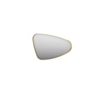 INK SP22 Spiegel - 80x4x50cm - organisch - in stalen kader - rechts Aluminium - Mat goud INK INK SP22 Spiegel - 80x4x50cm - organisch - in stalen kader - rechts Aluminium - Mat goud