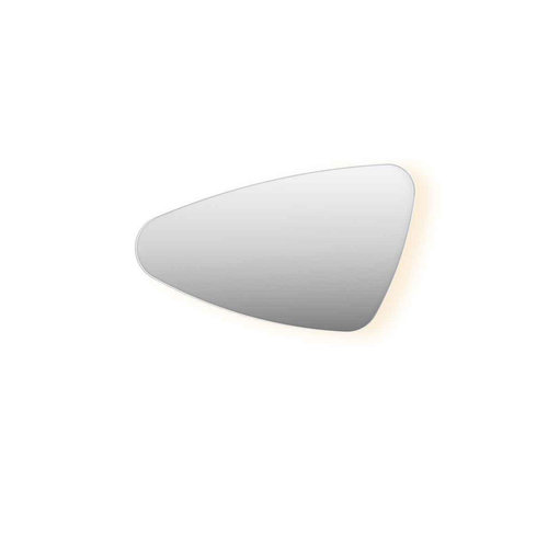 INK SP23 Spiegel - 100x4x60cm - LED onder en boven colour changing - dimbaar - organisch - in stalen kader - links Aluminium - Mat wit INK INK SP23 Spiegel - 100x4x60cm - LED onder en boven colour changing - dimbaar - organisch - in stalen kader - links Aluminium - Mat wit