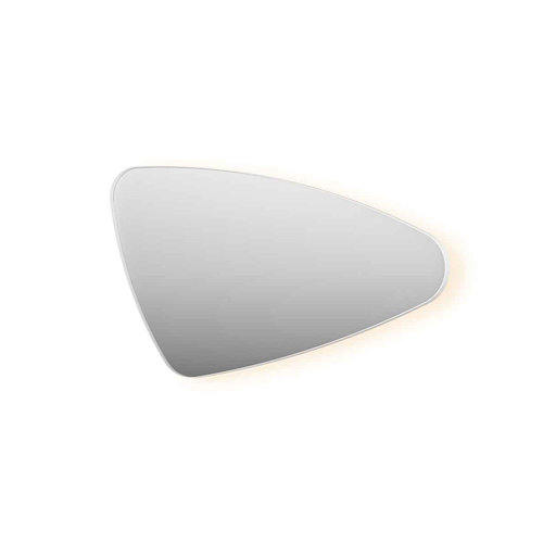 INK SP23 Spiegel - 120x4x70cm - LED onder en boven colour changing - dimbaar - organisch - in stalen kader - rechts Aluminium - Mat wit INK INK SP23 Spiegel - 120x4x70cm - LED onder en boven colour changing - dimbaar - organisch - in stalen kader - rechts Aluminium - Mat wit