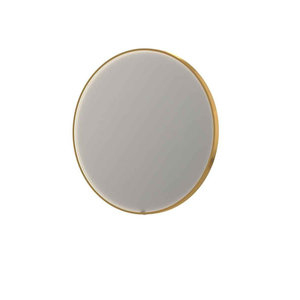 INK INK SP24 Spiegel - 100x4x100cm - LED onder en boven colour changing - dimbaar - Spiegelverwarming - rond - in stalen kader - Aluminium - Mat goud INK SP24 Spiegel - 100x4x100cm - LED onder en boven colour changing - dimbaar - Spiegelverwarming - rond - in stalen kader - Aluminium - Mat goud