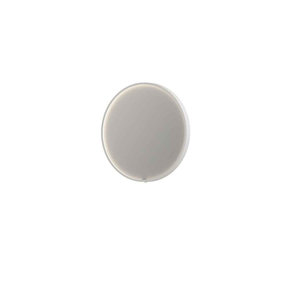 INK SP24 Spiegel - 60x4x60cm - LED onder en boven colour changing - dimbaar - Spiegelverwarming - rond - in stalen kader - Aluminium - Mat wit
