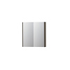 INK SPK2 Spiegelkast - 70x14x74cm - 2 deuren - dubbelzijdige Spiegel - schakelaar en stopcontact - MDF lak - taupe mat