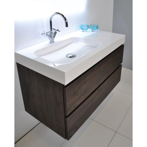 INK Tablet badkamermeubelset greeploos inclusief spiegel 90cm woodstock INK INK Tablet badkamermeubelset greeploos inclusief spiegel 90cm woodstock