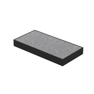 INK Tilo Versus Tegelframe - 36x18x4cm - watervaste constructieplaat tegel - staal Mat zwart/Mat concrete