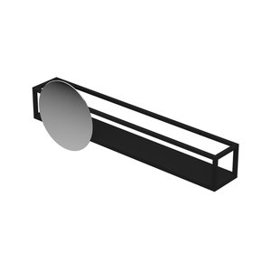 INK INK UFO planchet - frame 100x32x15cm - vaste bodemplaat en 1 verplaatsbare Spiegel - 32cm - aluminium - Mat zwart INK UFO planchet - frame 100x32x15cm - vaste bodemplaat en 1 verplaatsbare Spiegel - 32cm - aluminium - Mat zwart