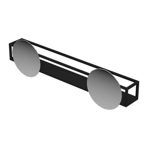 INK INK UFO planchet - frame 120x32x15cm - vaste bodemplaat en 1 verplaatsbare Spiegel - 32cm - aluminium - Mat zwart INK UFO planchet - frame 120x32x15cm - vaste bodemplaat en 1 verplaatsbare Spiegel - 32cm - aluminium - Mat zwart