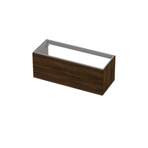 INK UFO Wastafelonderkast - 120x48x45cm - 1 lade - met greep - MFC - Koper eiken