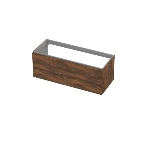 INK UFO Wastafelonderkast - 120x48x45cm - 1 lade - met greep - MFC - Noten INK INK UFO Wastafelonderkast - 120x48x45cm - 1 lade - met greep - MFC - Noten