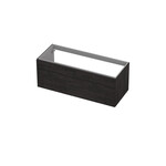 INK UFO Wastafelonderkast - 120x48x45cm - 1 lade - met greep - MFC Houtskool eiken INK INK UFO Wastafelonderkast - 120x48x45cm - 1 lade - met greep - MFC Houtskool eiken