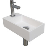 INK Versus Fonteinpack - Polystone - links fonteinkraan - Fontein mat wit - Garnituur chroom INK INK Versus Fonteinpack - Polystone - links fonteinkraan - Fontein mat wit - Garnituur chroom