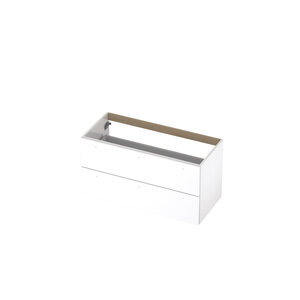 INK INK Wastafelonderkast - 100x45x52cm - 2 lades - met grepen - MDF lak - wit hoogglans INK Wastafelonderkast - 100x45x52cm - 2 lades - met grepen - MDF lak - wit hoogglans