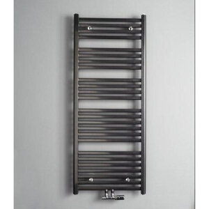 Instamat Calda handdoekradiator 60x192.5cm 1000watt inclusief wandconsoles Antraciet Metallic