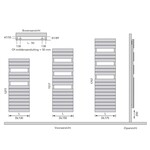 Instamat Deco-Light Handdoekradiator 151.7x60cm 867watt standaard wit Instamat Instamat Deco-Light Handdoekradiator 151.7x60cm 867watt standaard wit