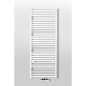 Instamat Nera Handdoekradiator, afm. H 1850 x L 450 mm, 6 aansl. ½", inclusief  wandconsoles, standaard wit