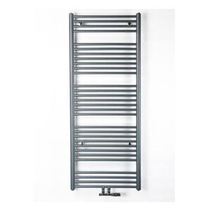 Instamat Nera Handdoekradiator, afm. H 1850 x L 600 mm, 6 aansl. ½", inclusief  wandconsoles, DRS1 Grijs