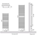 Instamat Instamat Plein Badkamerradiator Elektrisch 166.7x40cm inclusief  wandconsoles 800w standaard wit