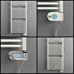 Instamat Robina Elektrische Handdoekradiator, afm. H 805 x L 600 mm, inclusief wandconsoles, standaard wit Instamat Instamat Robina Elektrische Handdoekradiator, afm. H 805 x L 600 mm, inclusief wandconsoles, standaard wit