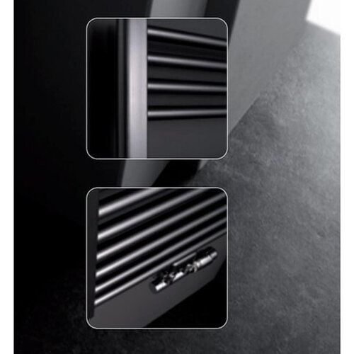 Instamat Instamat Rondo Lux Handdoekradiator, afm. H 1210 x L 507 mm, 6 aansl. ½", inclusief  wandconsoles, standaard wit