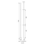 Instamat Square Elektrische Handdoekradiator 175cm hoog 29W gepolijst RVS Instamat Instamat Square Elektrische Handdoekradiator 175cm hoog 29W gepolijst RVS