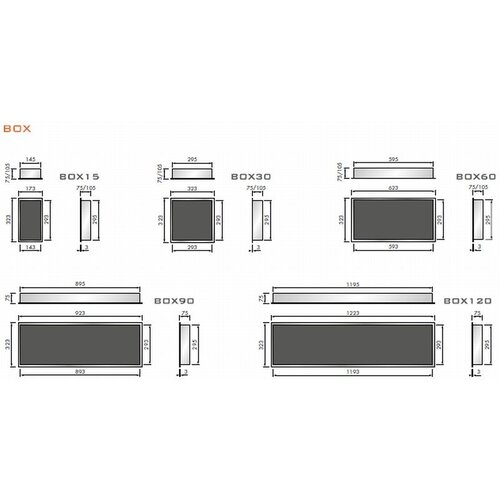 LoooX LoooX BoX inbouwnis 30x30x7cm RVS BOX