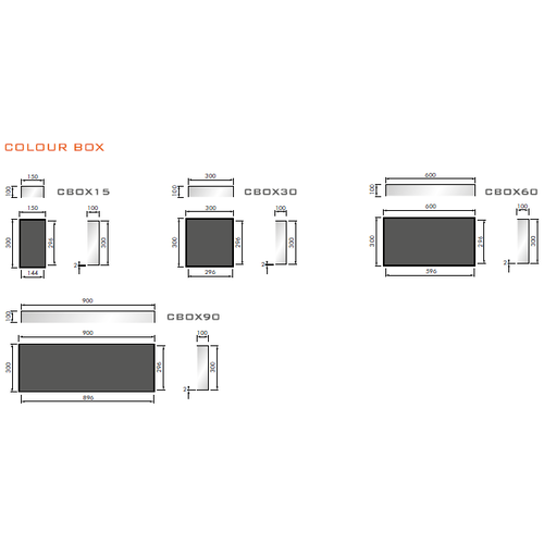 LoooX LoooX Colour Box inbouwnis 60x30x10cm RVS Wit mat