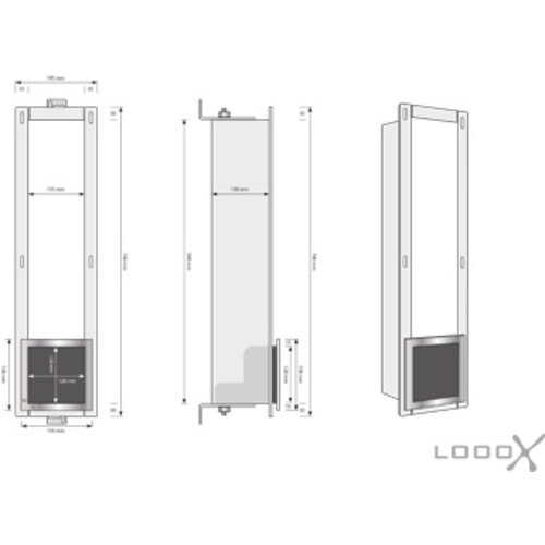 LoooX LoooX Closed Inbouw Reserverolhouder 17.3x74x14cm 6 rollen Geborsteld RVS